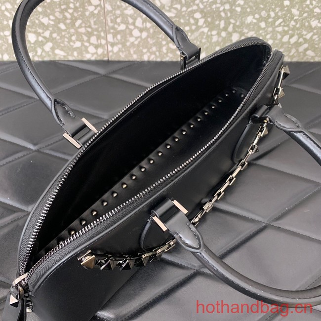 VALENTINO Rockstud calfskin bag AKSE0NO black