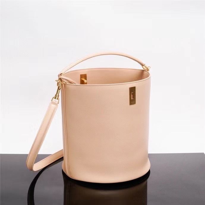 Celine BUCKET 16 BAG IN SUPPLE GRAINED CALFSKIN 195573 NUDE