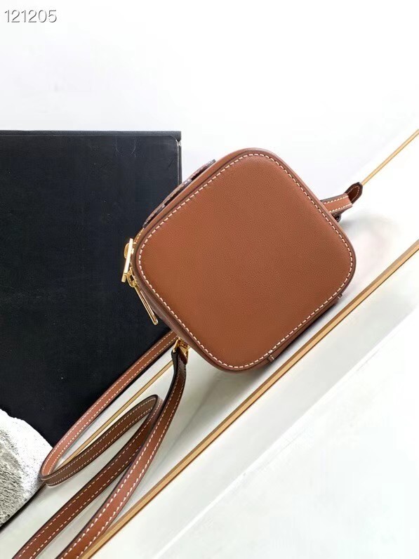 CELINE MINI VANITY CASE IN CALFSKIN 10J762 brown