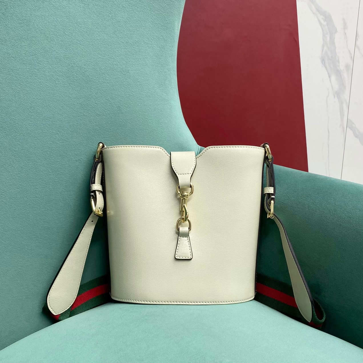 GUCCI MINI BUCKET SHOULDER BAG 782908 Ivory