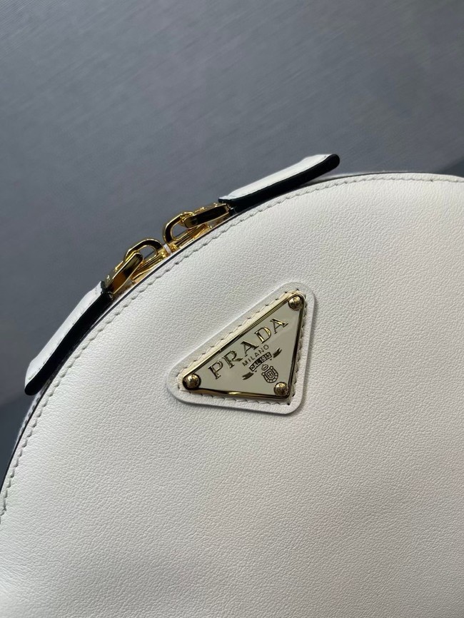 Prada Leather mini shoulder bag 1BH212 white