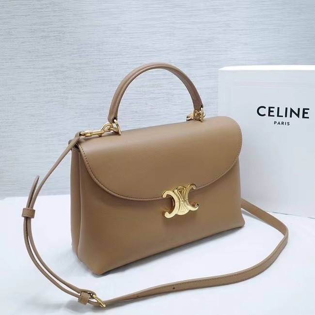 CELINE MEDIUM NINO BAG IN SUPPLE CALFSKIN 117523 BRONZE