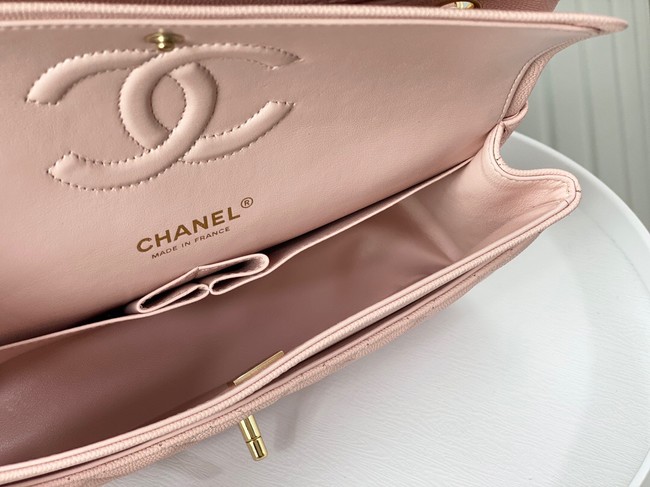 CHANEL CLASSIC 11.12 HANDBAG AS01112 PINK&GOLD Metal