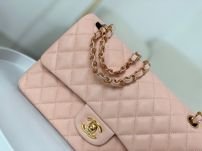 CHANEL CLASSIC 11.12 HANDBAG AS01112 PINK&GOLD Metal