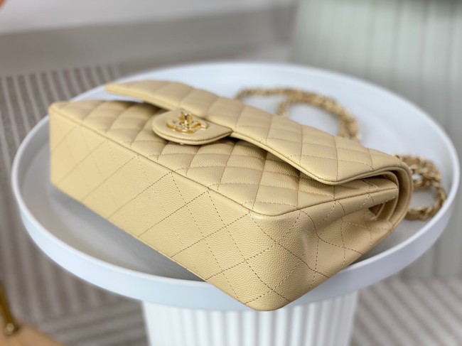 CHANEL CLASSIC 11.12 HANDBAG AS01112 Apricot&GOLD Metal