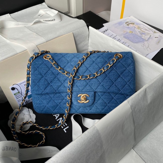 CHANEL CLASSIC 11.12 HANDBAG A01112 Blue