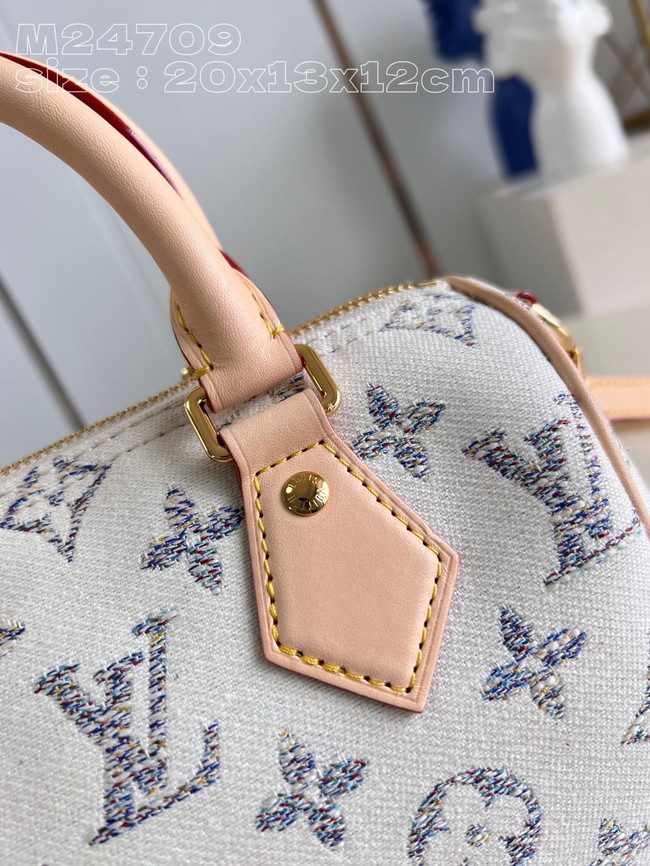 Louis Vuitton Speedy Bandouliere 20 M24709 Multicolor Beige