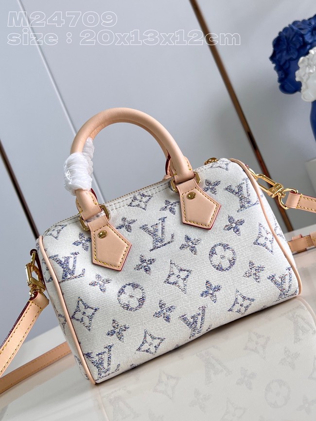 Louis Vuitton Speedy Bandouliere 20 M24709 Multicolor Beige