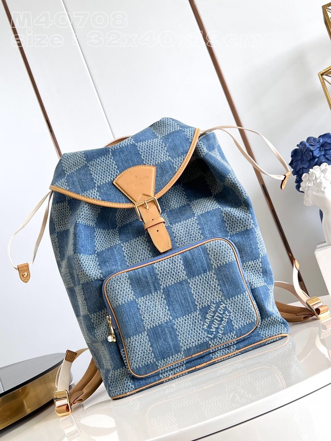 Louis vuitton BACKPACK M40708 Denim Blue