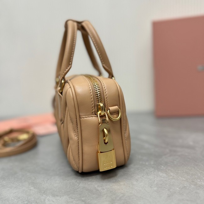 MIU MIU Original Leather Top Handle Bag 5BB123 Apricot