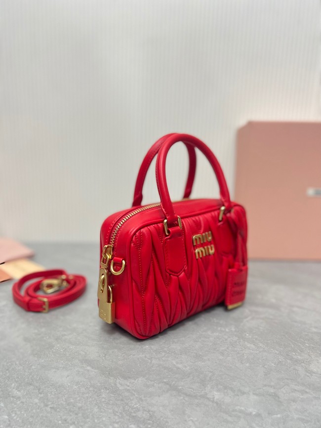 MIU MIU Original Leather Top Handle Bag 5BB123 red