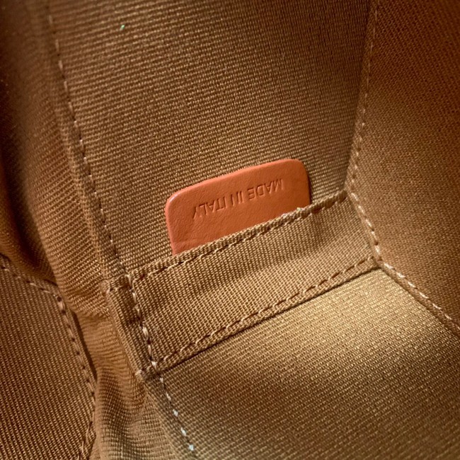 CELINE ENVELOPPE BAG IN TRIOMPHE CANVAS AND CALFSKIN 198212 TAN