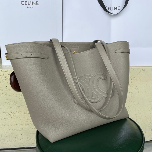 CELINE MEDIUM CABAS ANAIS CUIR TRIOMPHE IN GRAINED CALFSKIN 116853 PEBBLE