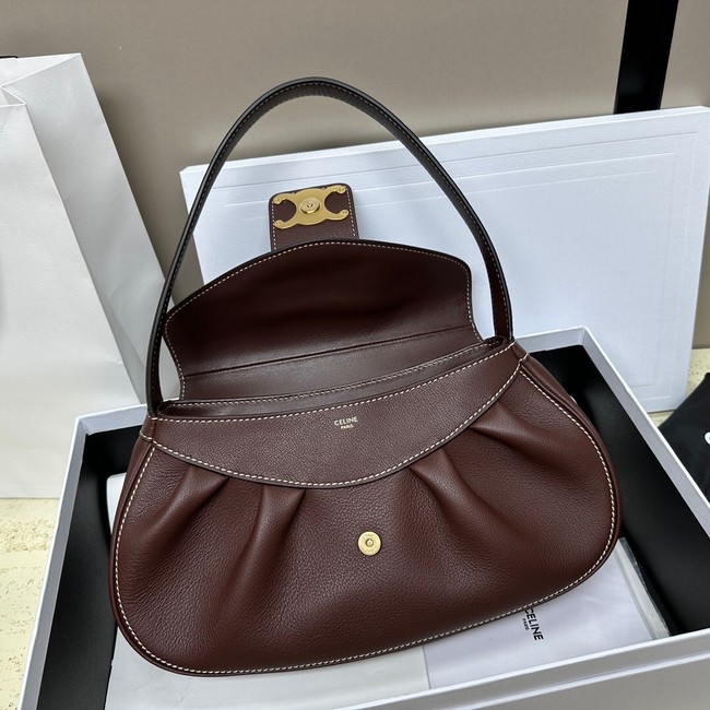 CELINE MEDIUM POLLY BAG IN SUPPLE CALFSKIN 115633 Wine