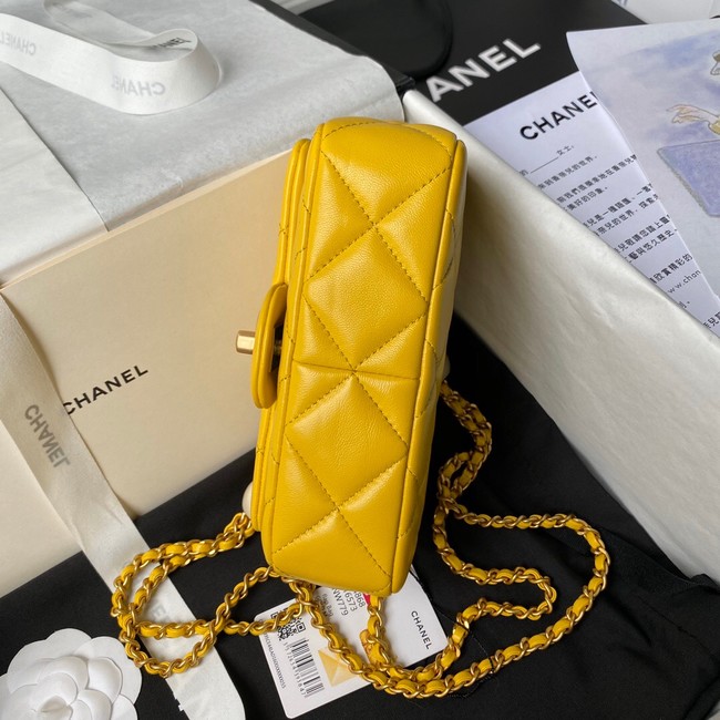 CHANEL MINI FLAP BAG AS4868 YELLOW