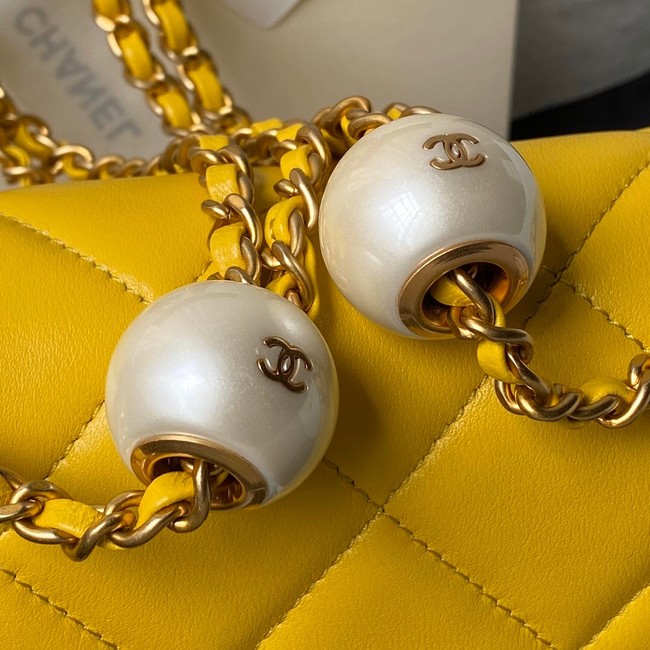 CHANEL SMALL FLAP BAG AS4861 yellow