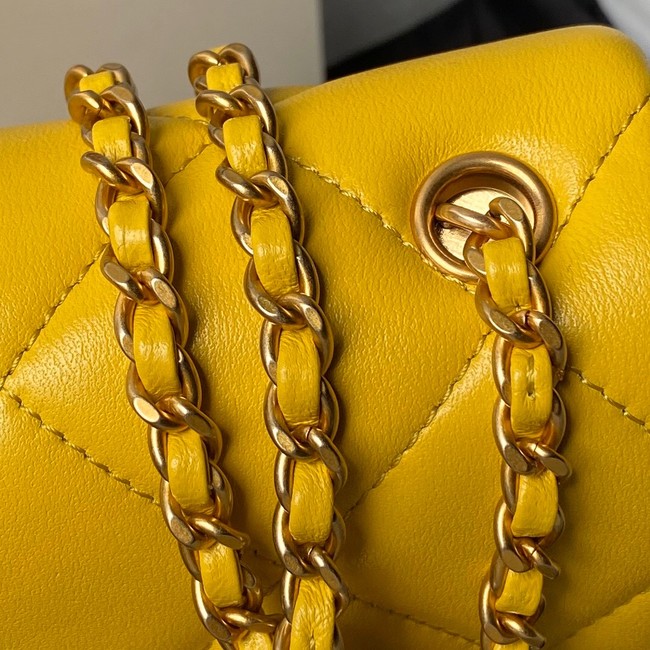 CHANEL SMALL FLAP BAG AS4861 yellow