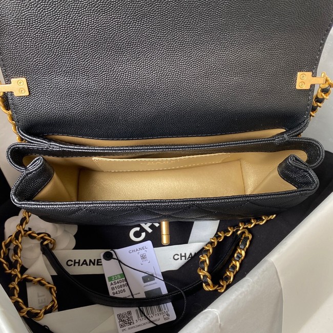 Chanel FLAP BAG WITH TOP HANDLE AS4008 black