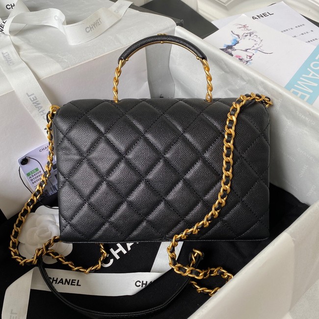 Chanel FLAP BAG WITH TOP HANDLE AS4008 black