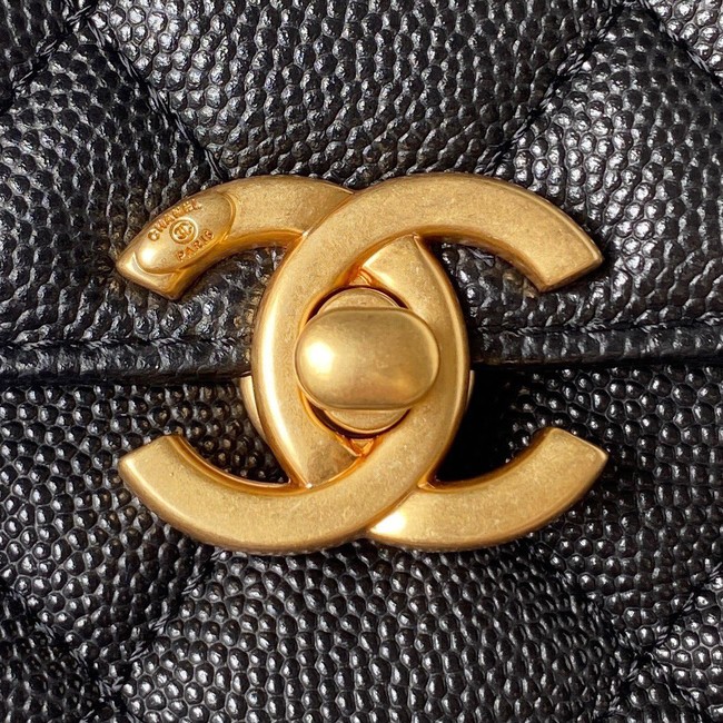 Chanel FLAP BAG WITH TOP HANDLE AS4008 black