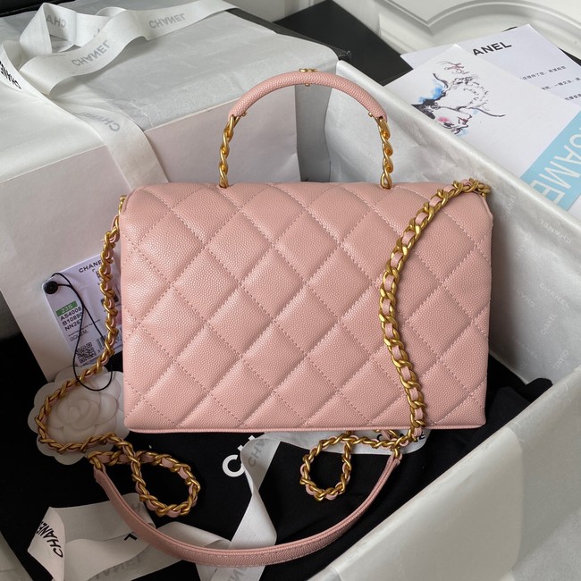 Chanel FLAP BAG WITH TOP HANDLE AS4008 pink