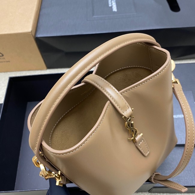 SAINT LAURENT LE 37 MINI IN SHINY LEATHER 765870 Khaki