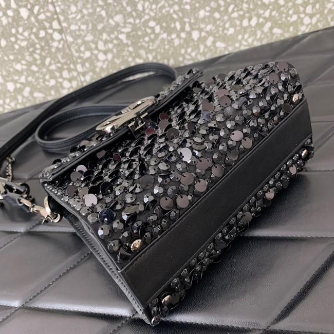 VALENTINO Vsling mini imitation crystal bag 0064 black