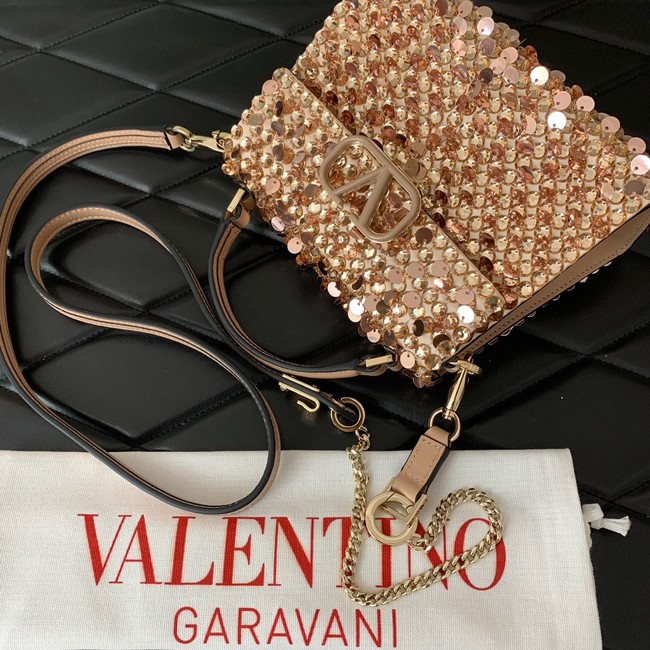 VALENTINO Vsling mini imitation crystal bag 0064 pink