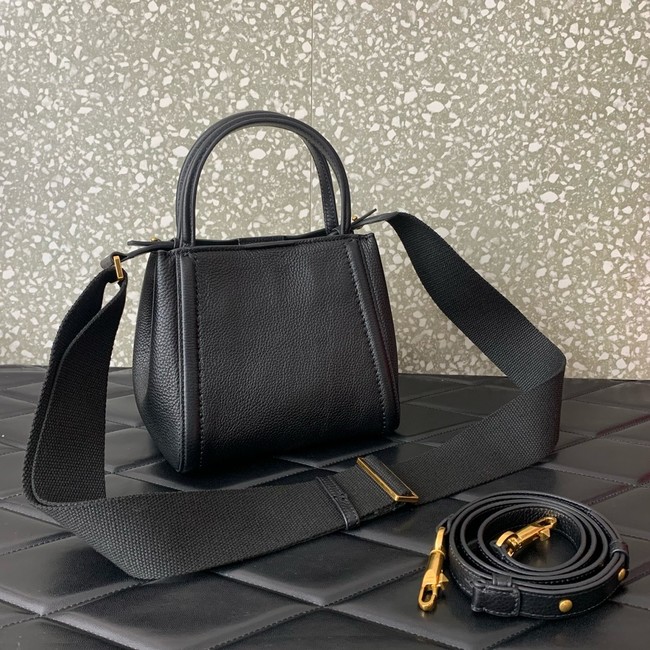 VALENTINO Alltime small grain calfskin bag B0Q26 black