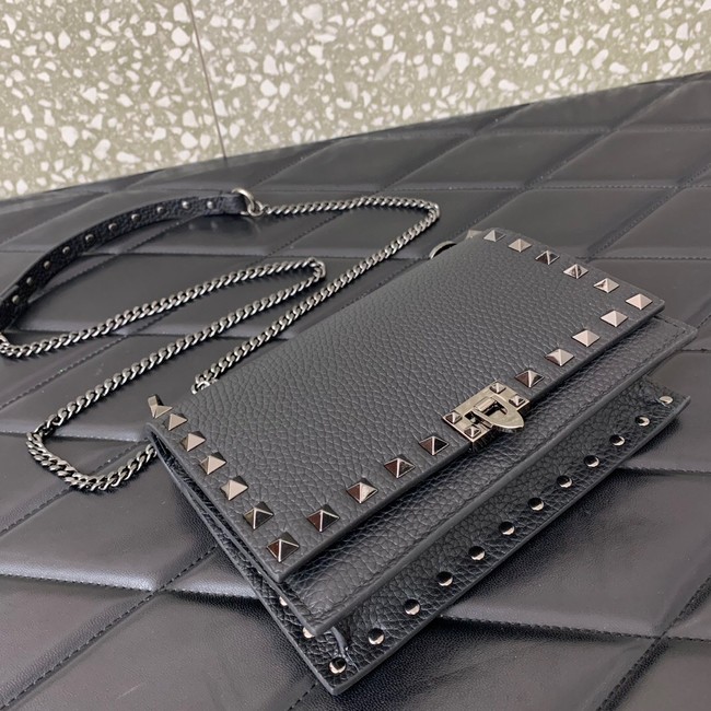 VALENTINO Rockstud calfskin chain bag HHI16 black