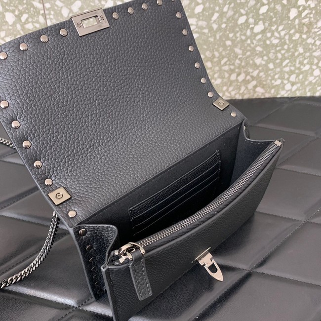 VALENTINO Rockstud calfskin chain bag HHI16 black