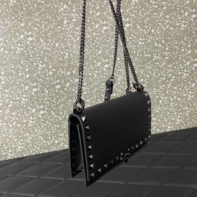 VALENTINO Rockstud calfskin chain bag HHI16 black