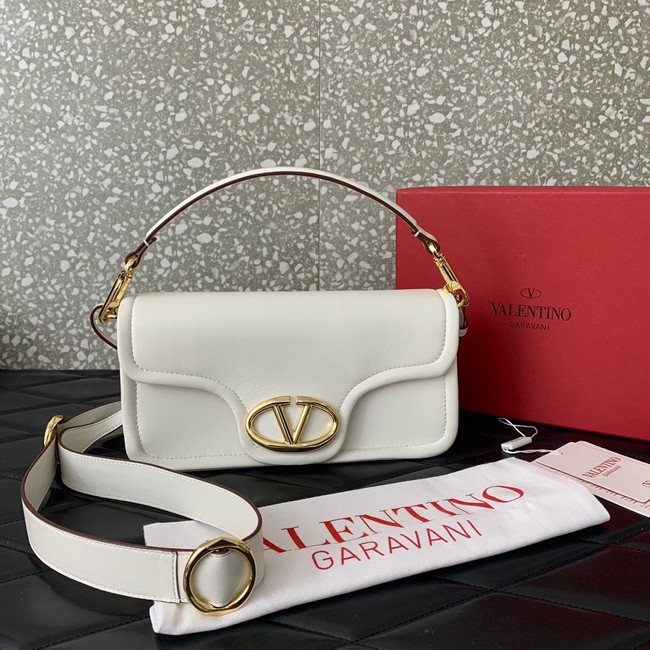 VALENTINO VLOGO 1960 medium lambskin bag FJ098 white