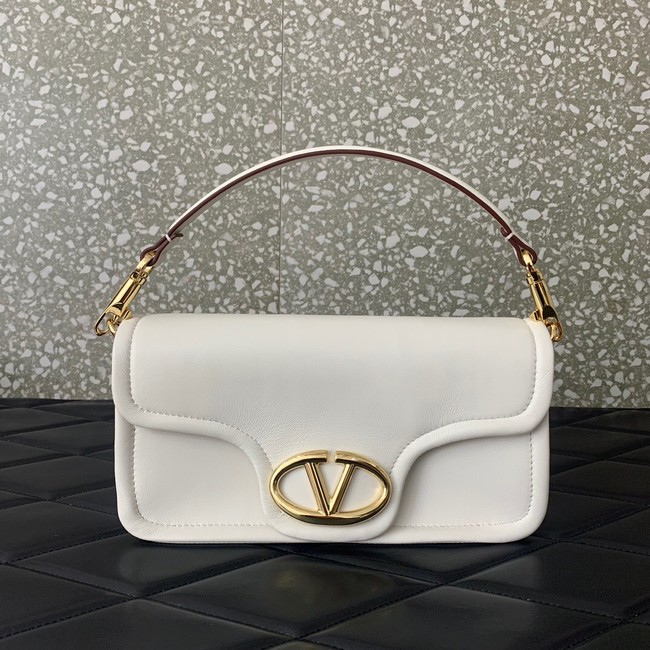 VALENTINO VLOGO 1960 medium lambskin bag FJ098 white