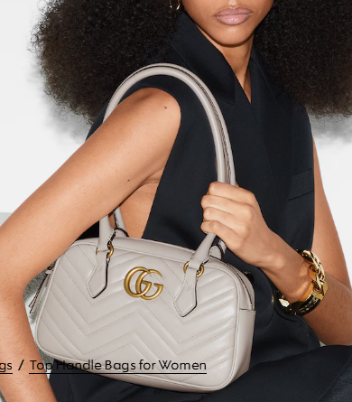 Gucci GG MARMONT SMALL TOP HANDLE BAG 795199 Light grey