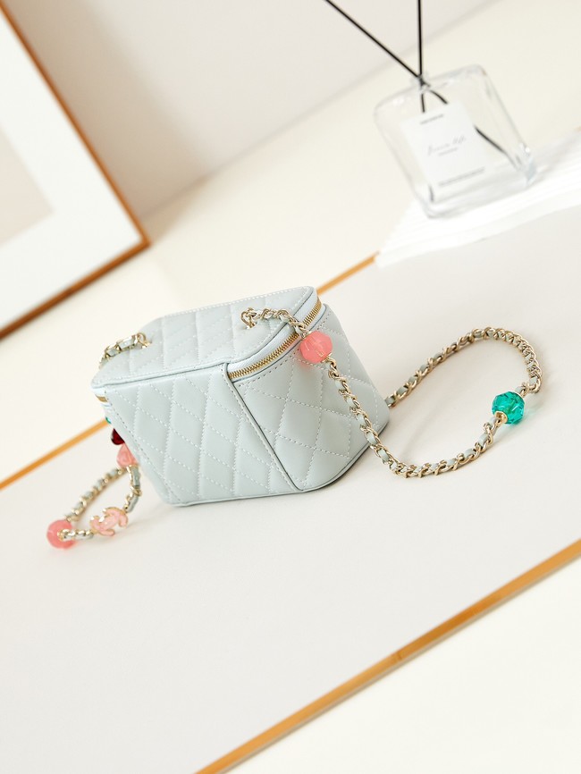 CHANEL MINI CLUTCH WITH CHAIN AP3231 light blue