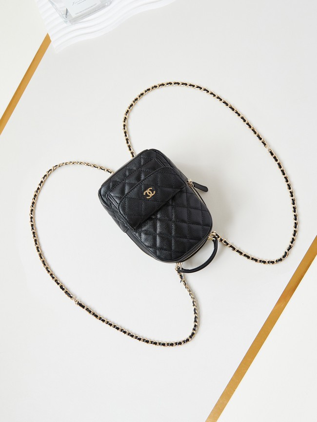 Chanel MINI BACKPACK AP3753 Grained Calfskin & Gold-Tone Metal black