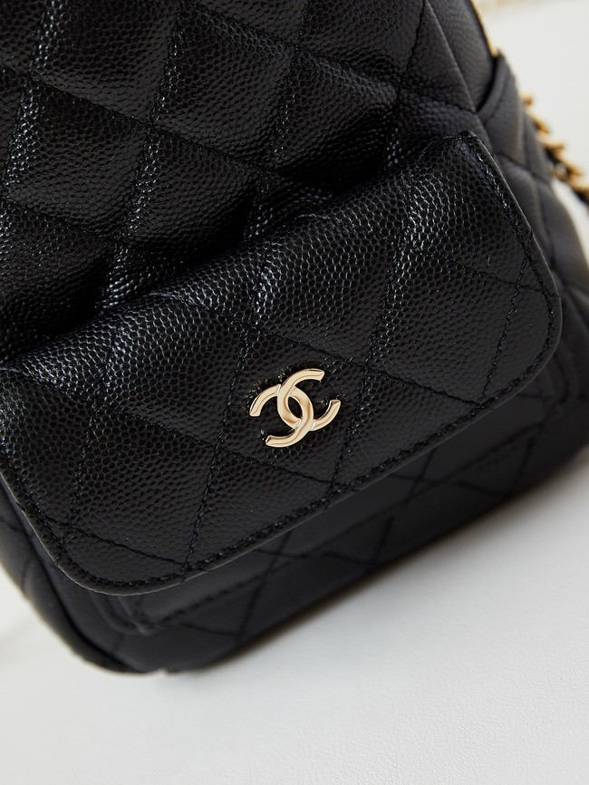 Chanel MINI BACKPACK AP3753 Grained Calfskin & Gold-Tone Metal black