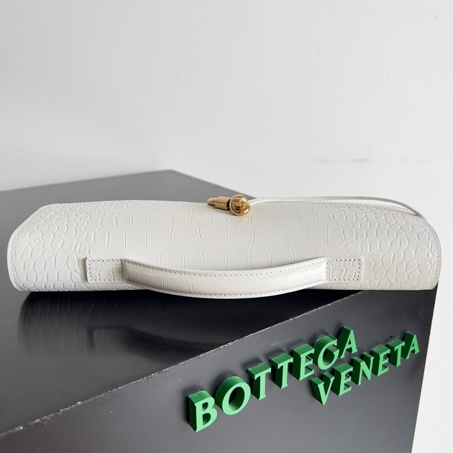 Bottega Veneta Long Clutch Andiamo With Handle alligator leather 741511 white 