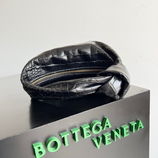 Bottega Veneta Mini Jodie Mini alligator leather top handle bag 717709 black