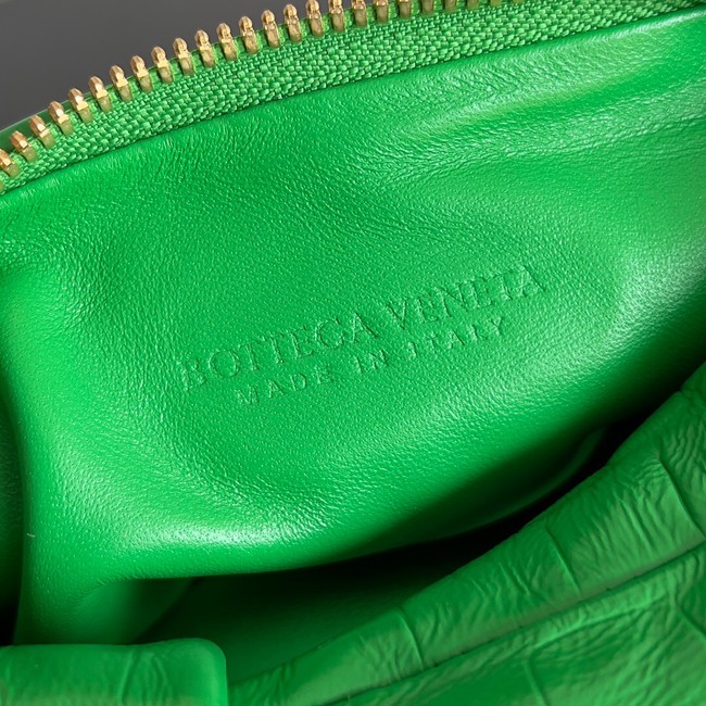 Bottega Veneta Mini Jodie Mini alligator leather top handle bag 717709 green