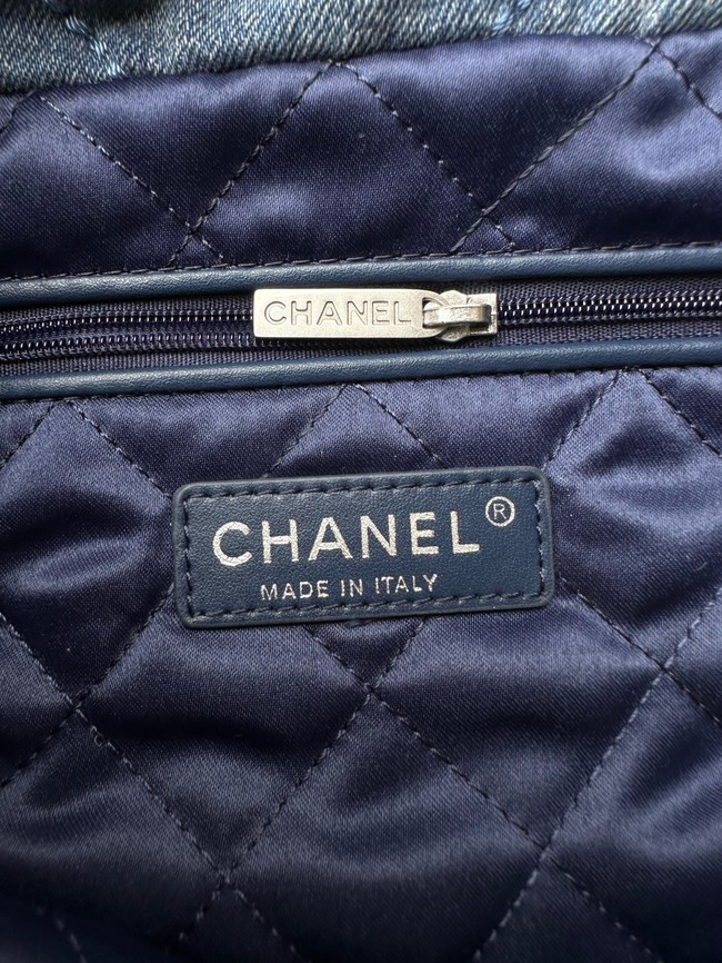 CHANEL 22 HANDBAG AS3260 Denim Blue