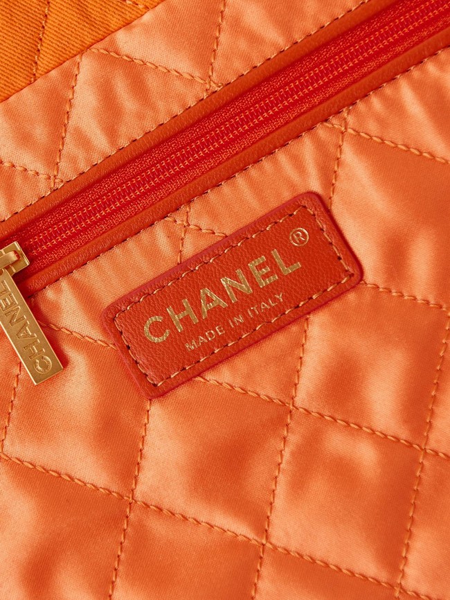 CHANEL 22 HANDBAG Fabric AS3260 orange