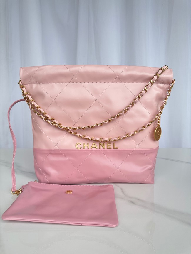 CHANEL 22 MINI HANDBAG AS3260 Light Pink & Light Purple