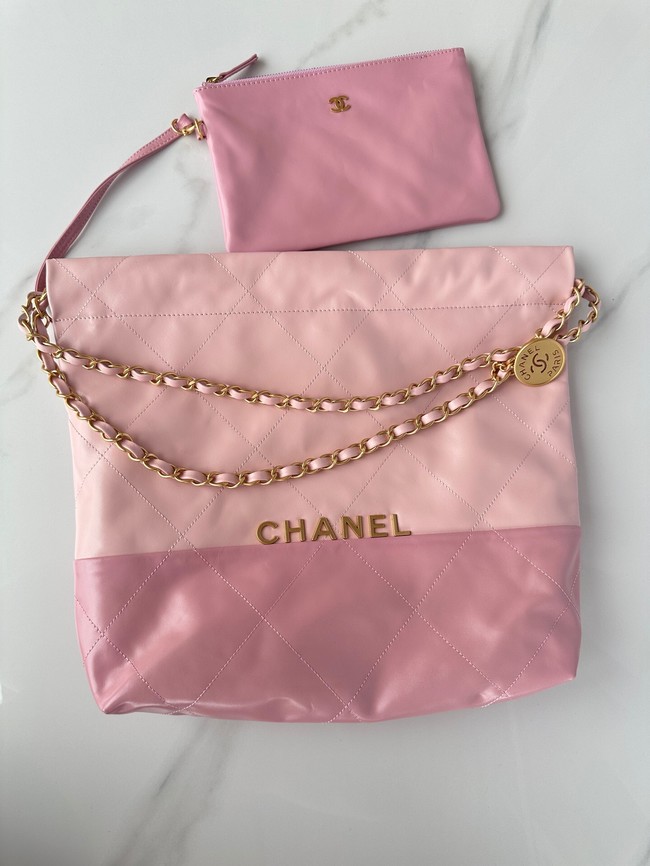 CHANEL 22 MINI HANDBAG AS3260 Light Pink & Light Purple