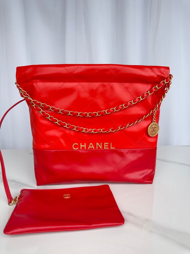 CHANEL 22 MINI HANDBAG AS3261 Dark Orange & Red