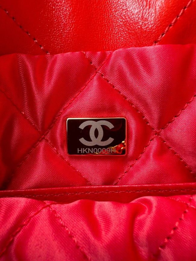 CHANEL 22 MINI HANDBAG AS3980 Dark Orange & Red