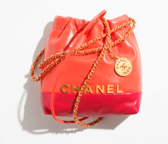 CHANEL 22 MINI HANDBAG AS3980 Dark Orange & Red