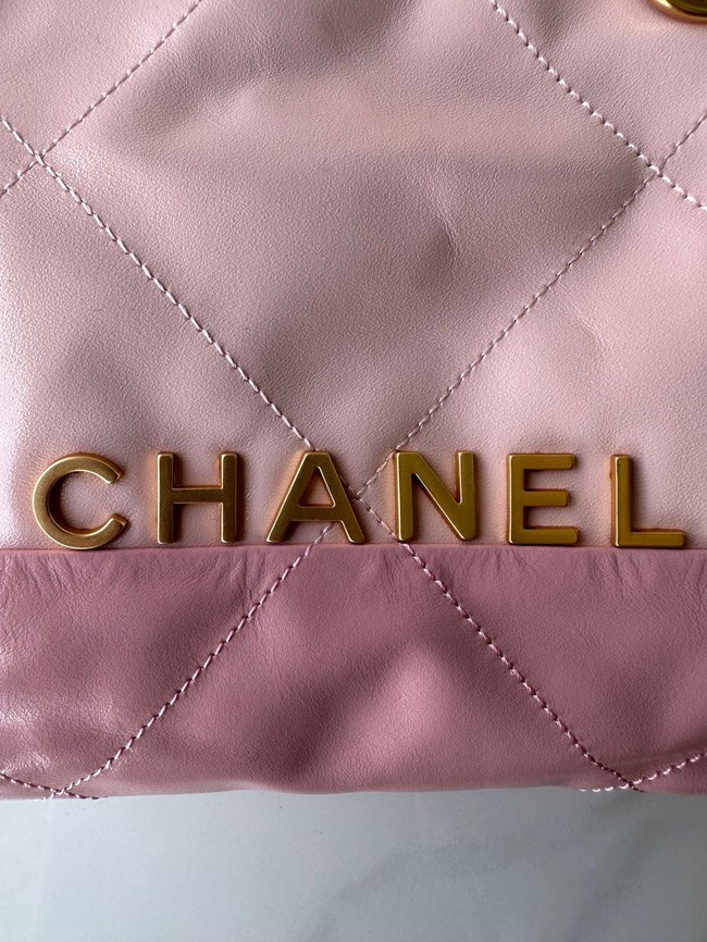 CHANEL 22 MINI HANDBAG AS3980 Light Pink & Light Purple