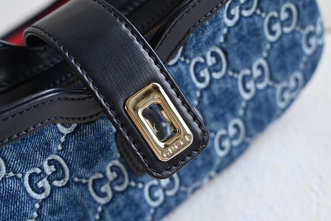 GUCCI MOON SIDE MINI SHOULDER BAG 786015 Blue GG denim